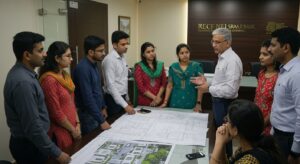 Property buyers consulting real estate expert for investment in Chandigarh Zirakpur Mohali