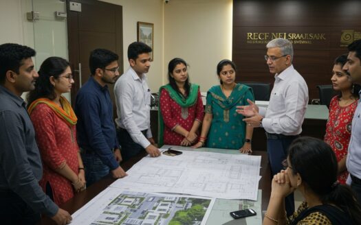 Property buyers consulting real estate expert for investment in Chandigarh Zirakpur Mohali