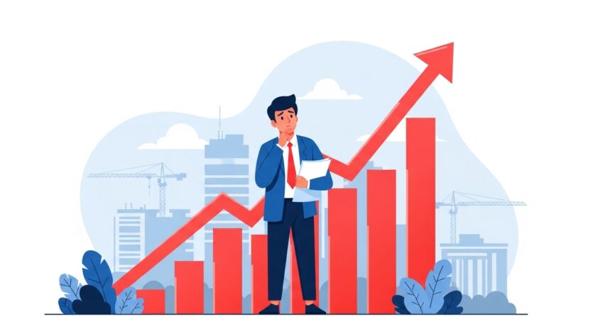 “Indian homebuyer looking concerned at rising property rates in Mohali — illustration showing collector rate hike 2025